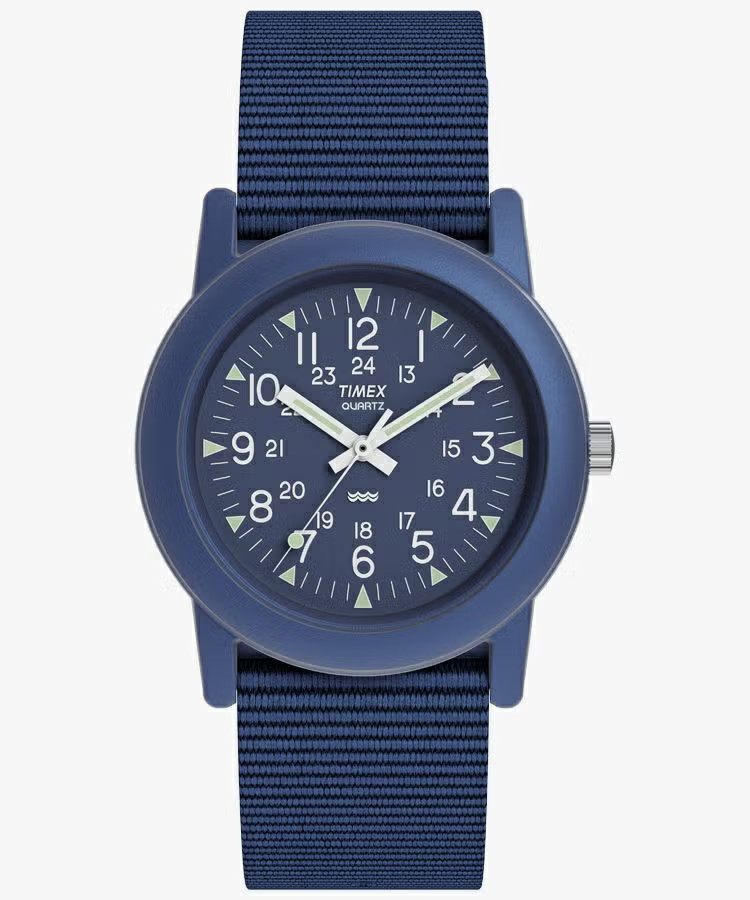 TIMEX Camper 34mm TX-T2N257 Military Navy Blue Quartz Watch Japan Exclusive New