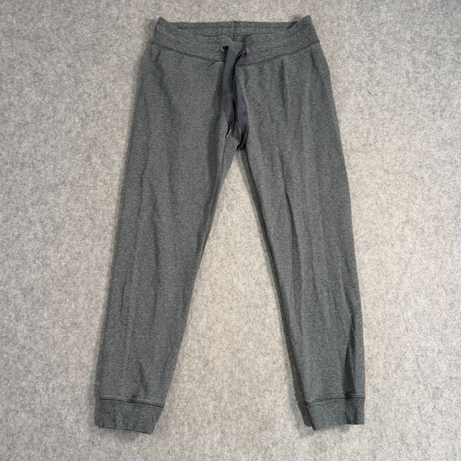 Lululemon Athletica Heathered Black Tea Lounge Jogger Pants Women\'s Size 8 Lululemon Athletica Heathered Black Tea Lounge Jogger Pants Women\'s Size 8