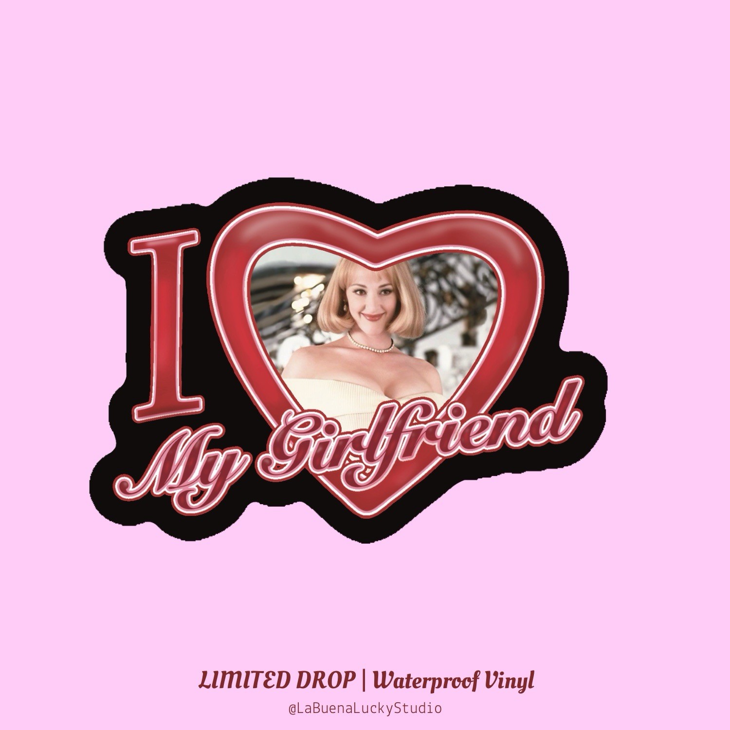 I Love My Girlfriend Debbie Jellinsky Addams Family Values Horror Glossy Sticker