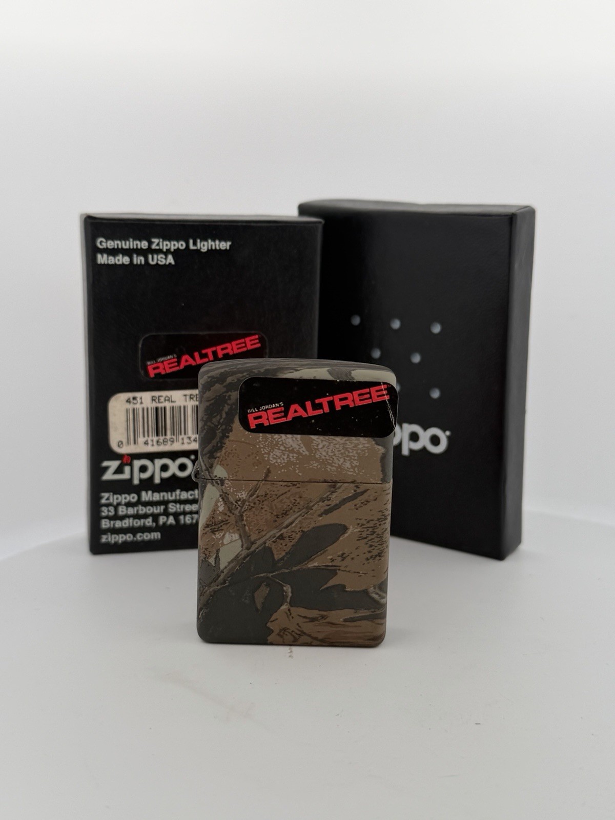 ZIPPO REALTREE CAMOUFLAGE HARDWOOD FINISH LIGHTER NEW OPEN BOX ZIPPO REALTREE CAMOUFLAGE HARDWOOD FINISH LIGHTER NEW OPEN BOX