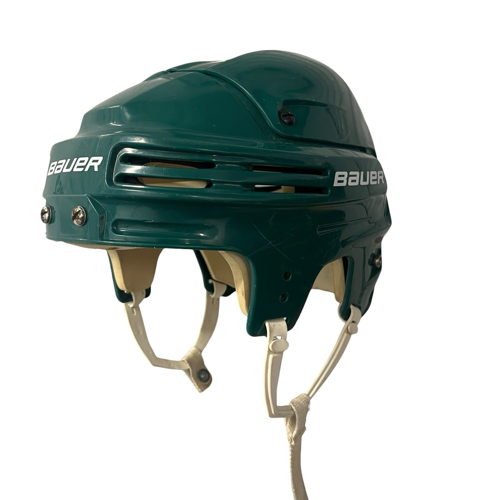 Bauer BHH 4500 Ice Hockey Helmet Green Size L Large Used BHH4500 Senior