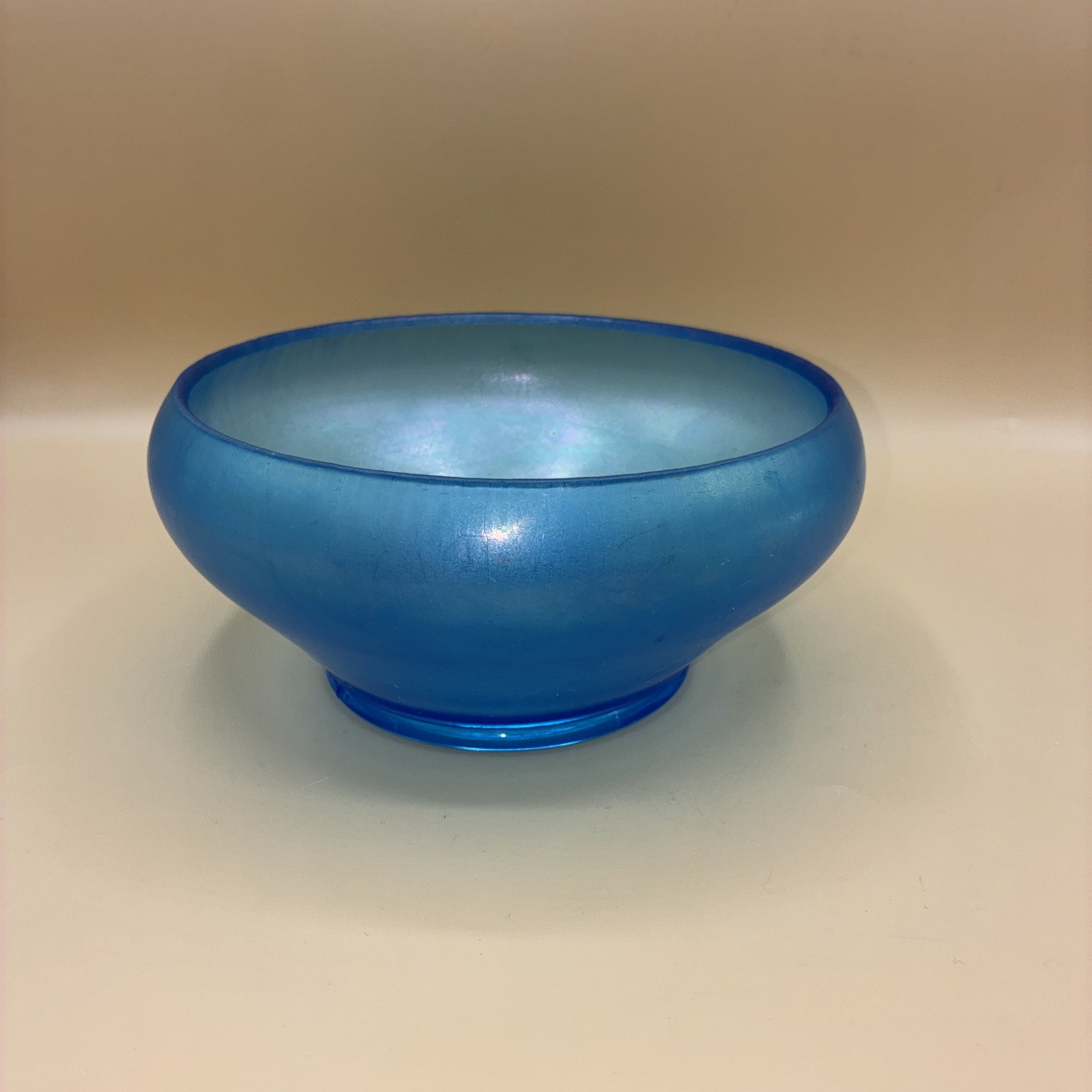 Fenton Celeste Blue Bowl Iridescent Antique 7\