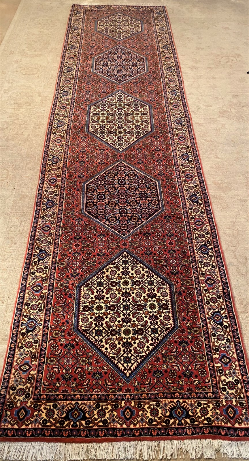 #14824 Semi-Antique Fine Bijarii Oriental Runner