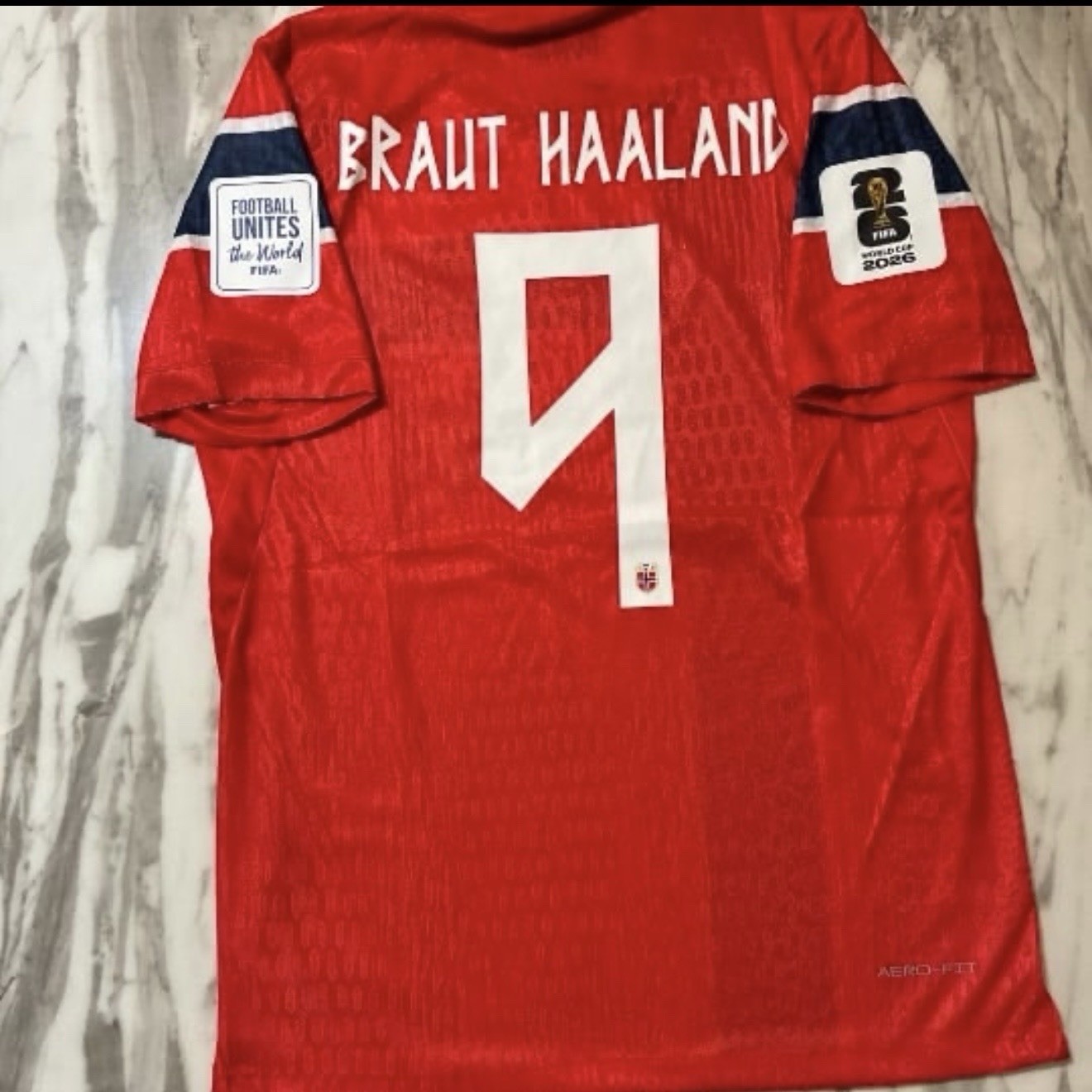 Erling Haaland #9 Norway M Jersey Red Erling Haaland #9 Norway M Jersey Red