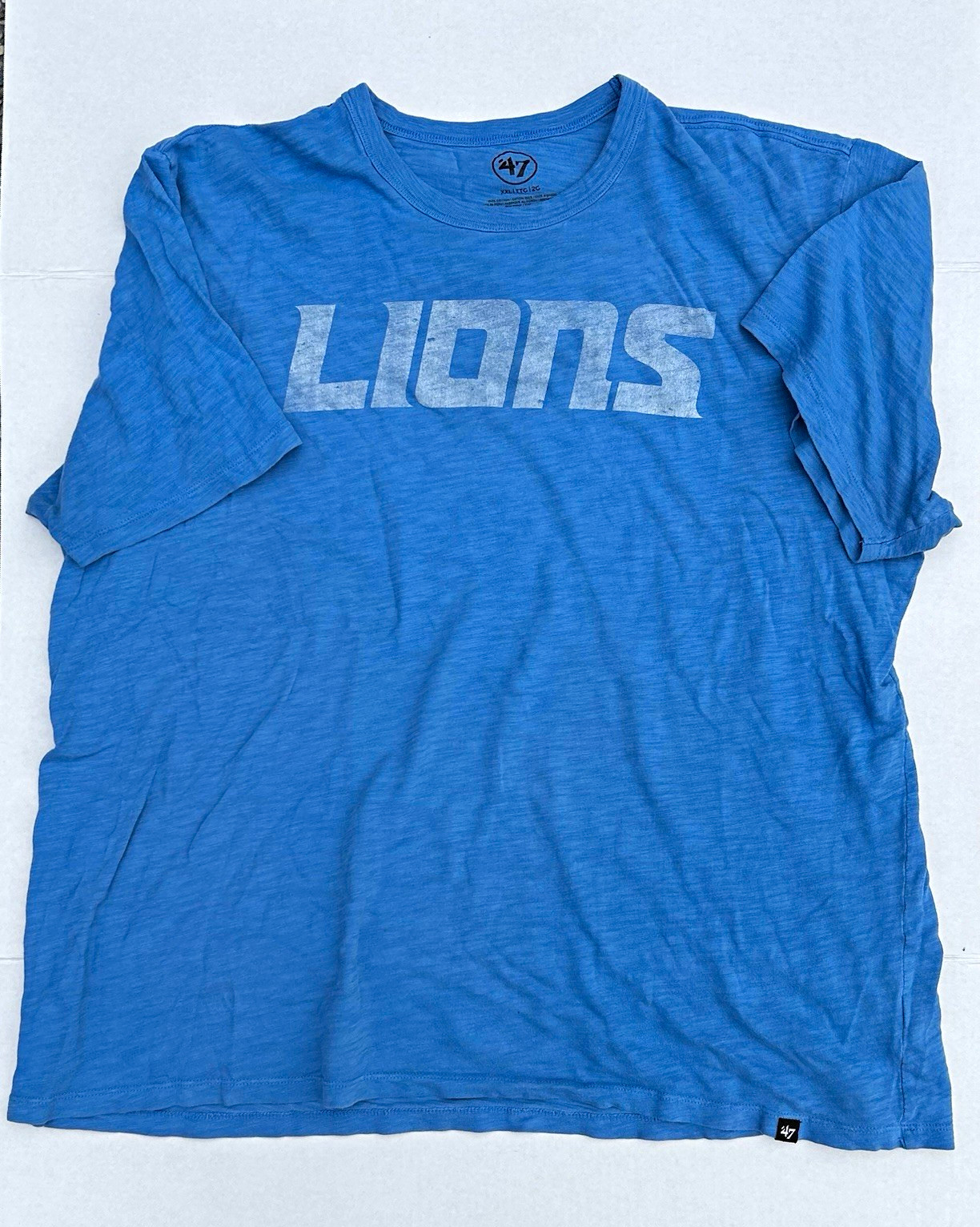 ’47 NFL Detroit Lions Blue T-Shirt Football Shirt Men\'s Size XXL ’47 NFL Detroit Lions Blue T-Shirt Football Shirt Men\'s Size XXL