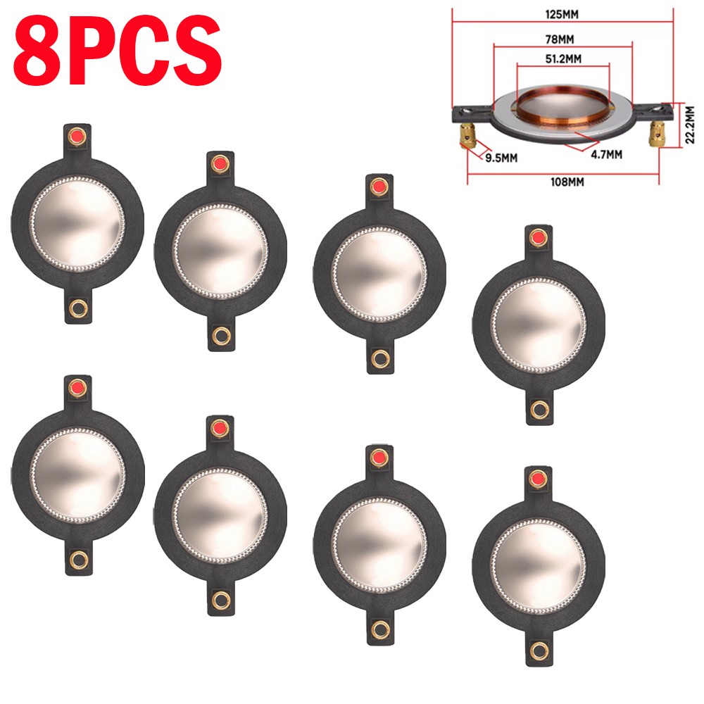 8PCS Replacement Diaphragm For DS18 PRO-D1 & PRO-DKH1 Horn Driver 8 Ohm 44.4mm