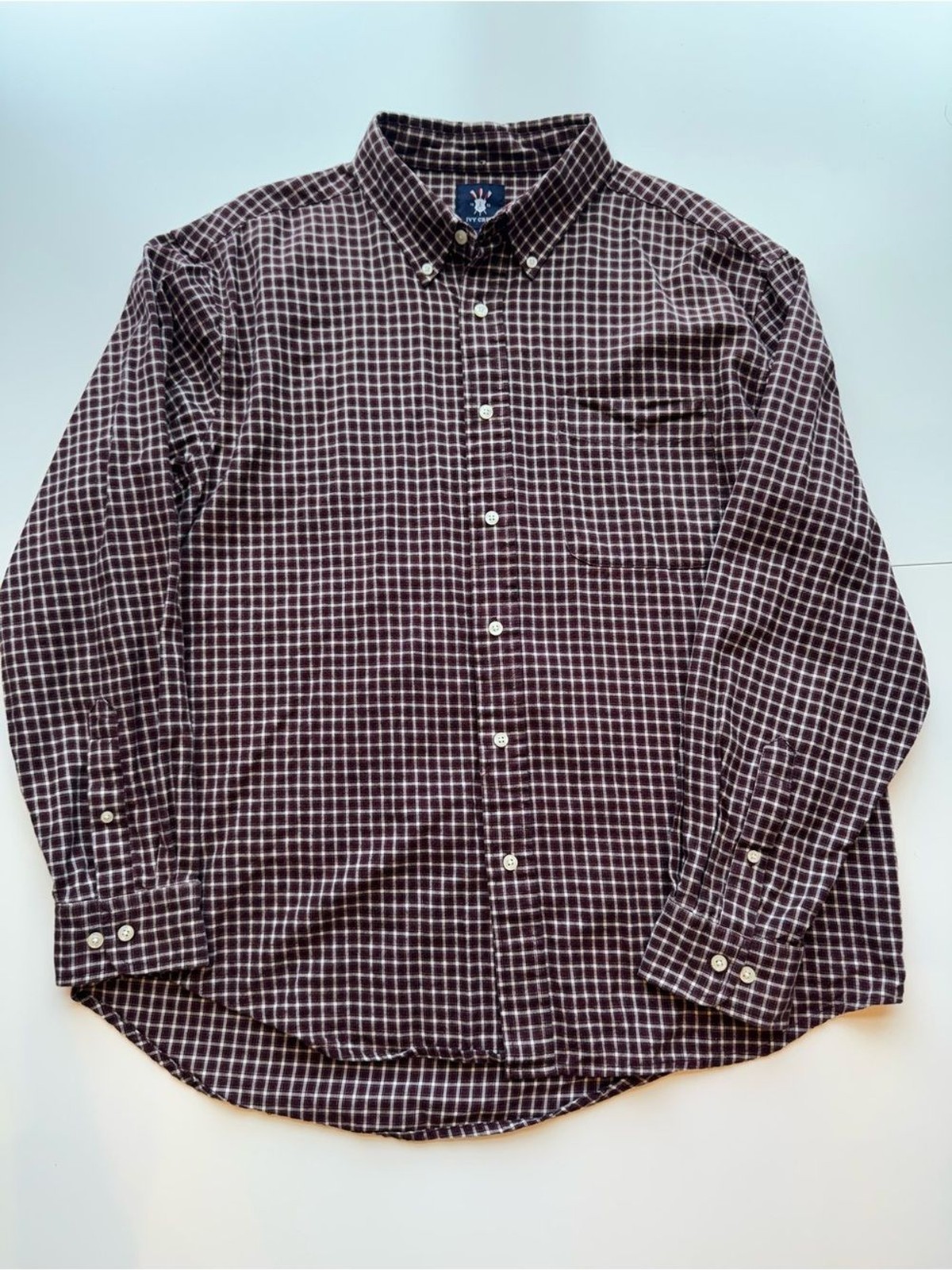 Ivy Crew 90s Vintage 100% Cotton Men’s Brown Plaid Flannel XL Ivy Crew 90s Vintage 100% Cotton Men’s Brown Plaid Flannel XL