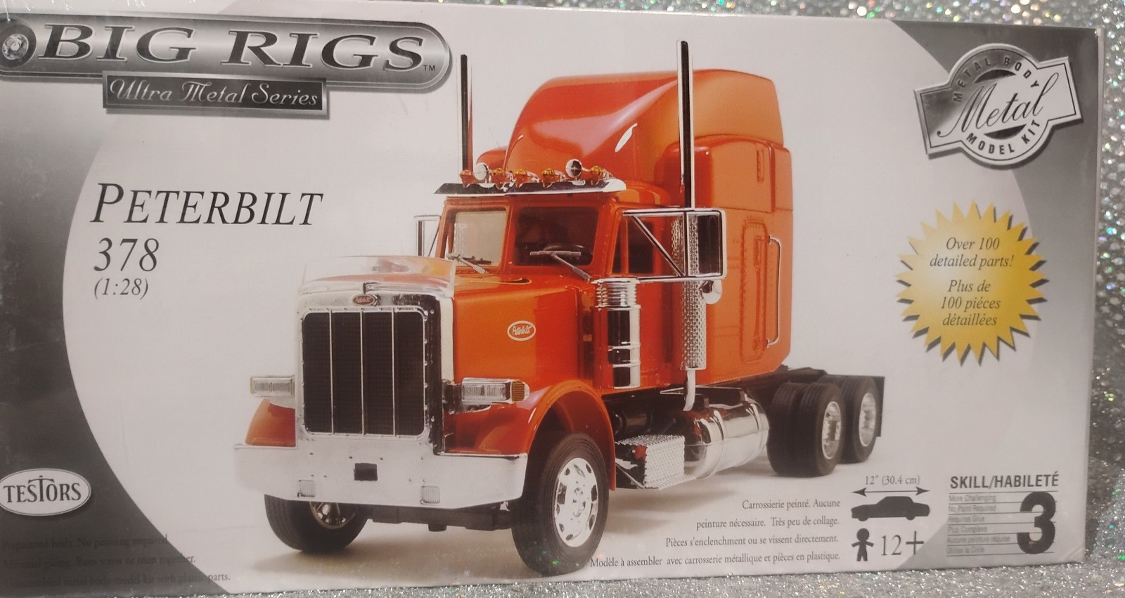 Testors Big Rigs Ultra Metal Series 1:28 Scale Model Kit, PETERBILT NEW SEAL Testors Big Rigs Ultra Metal Series 1:28 Scale Model Kit, PETERBILT NEW SEAL