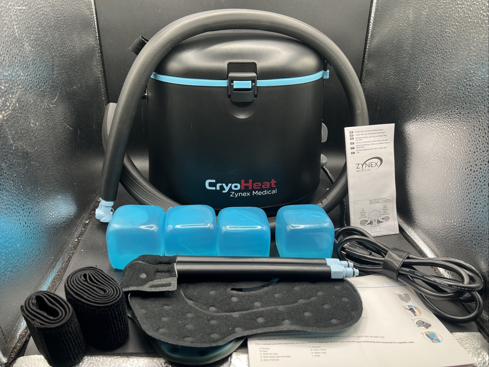 Zynex CryoHeat Medical Hot Cold Therapy System Complete Kit Tested Working