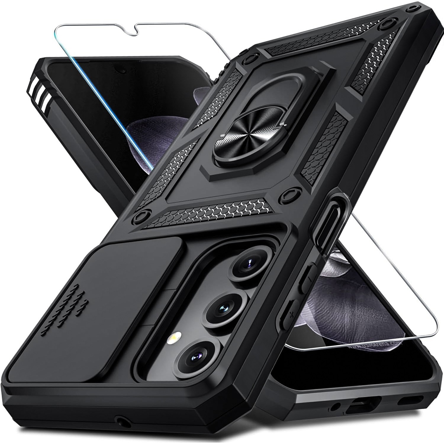 For Samsung Galaxy A17 5G Case Shockproof Anti-Slip Phone Cover + Screen Glass