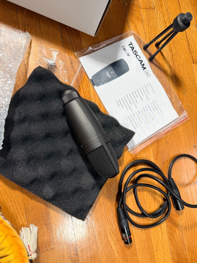 Tascam TM-78 Supercardioid Condenser Microphone Studio XLR w/ Cable Tascam TM-78 Supercardioid Condenser Microphone Studio XLR w/ Cable
