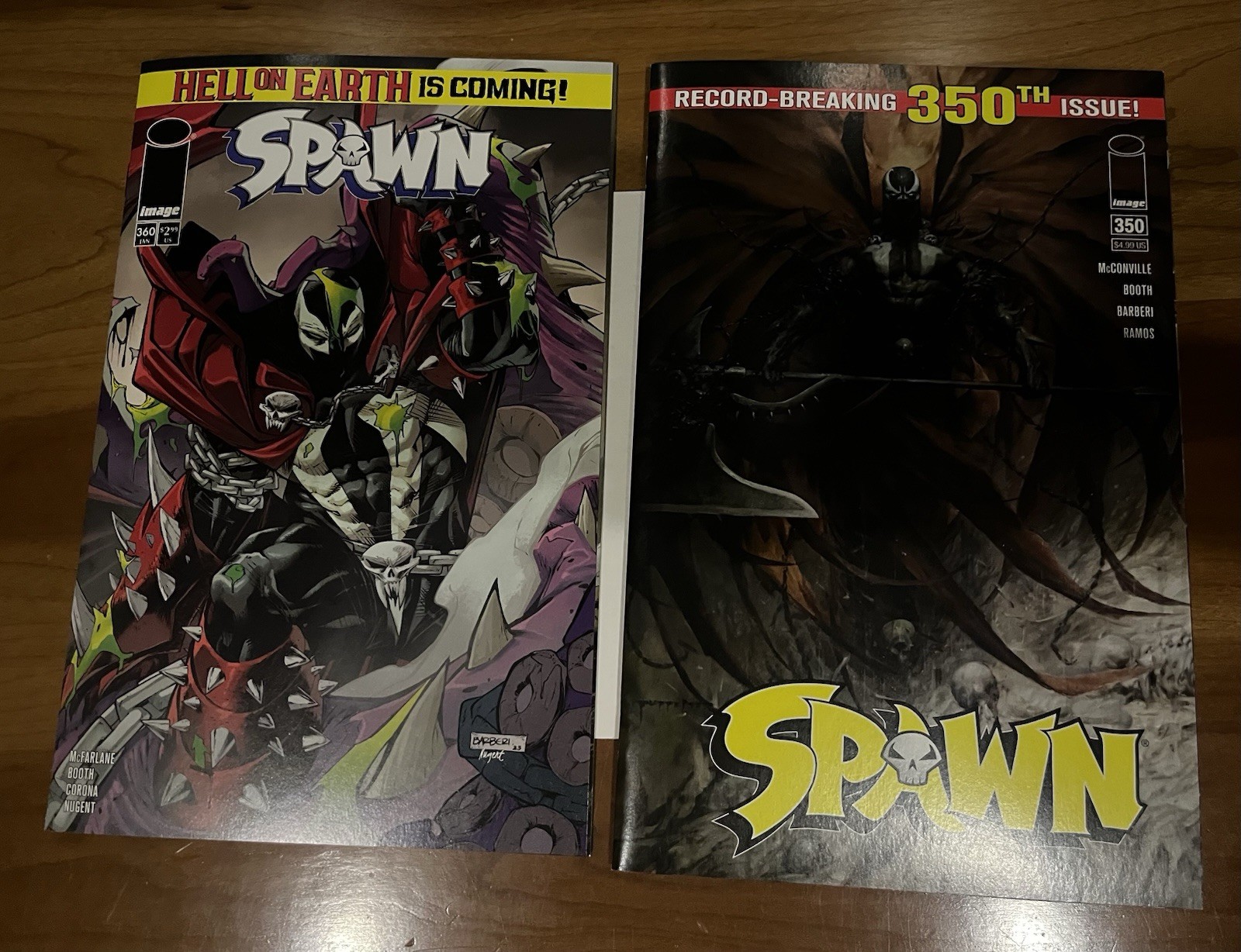 Spawn #350 Cover A-Puppeteer Lee (Image Comics 2024) & Spawn #360 Brett Booth Spawn #350 Cover A-Puppeteer Lee (Image Comics 2024) & Spawn #360 Brett Booth