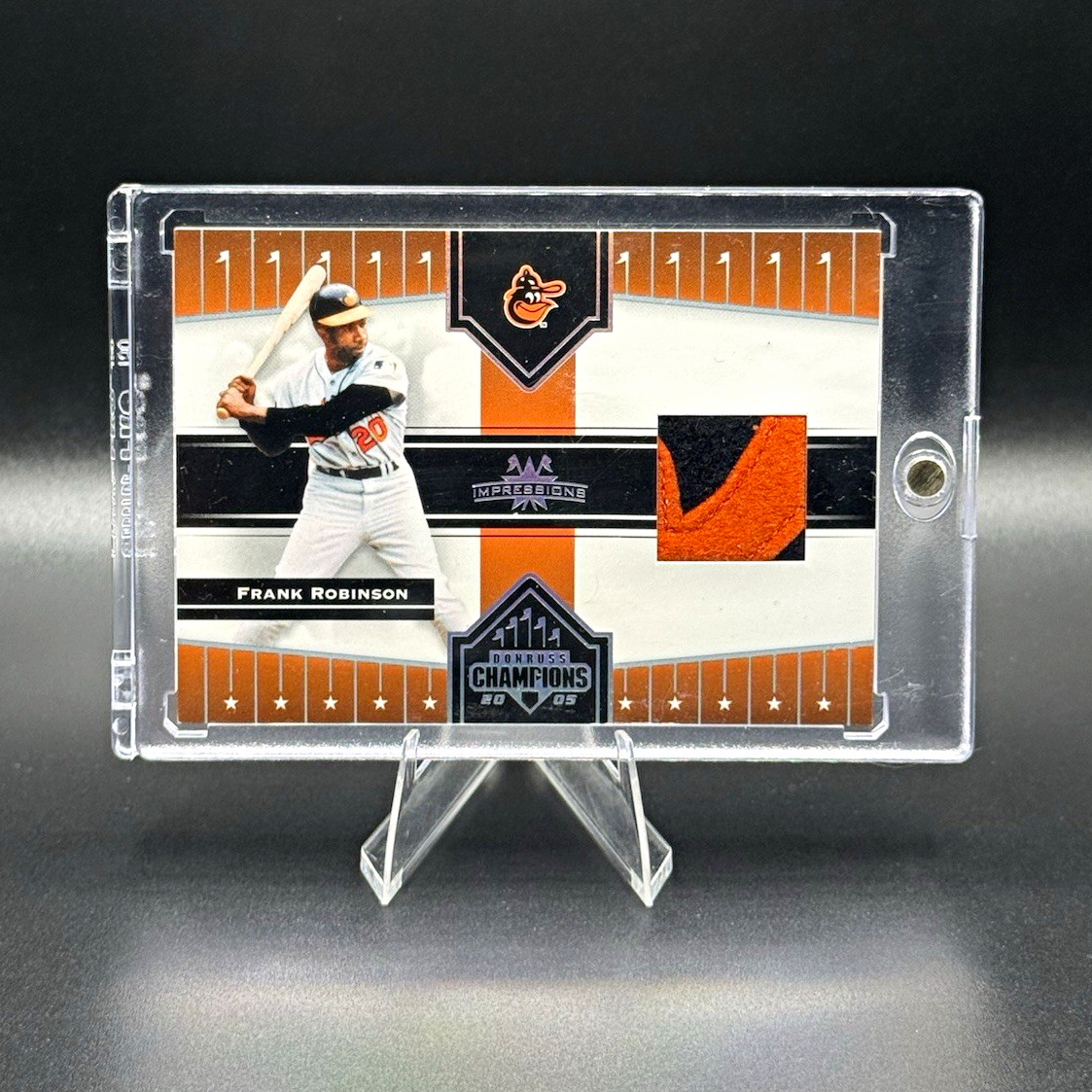 2005 Donruss Champions Frank Robinson Impressions Prime Relic 123/246 GAME WORN