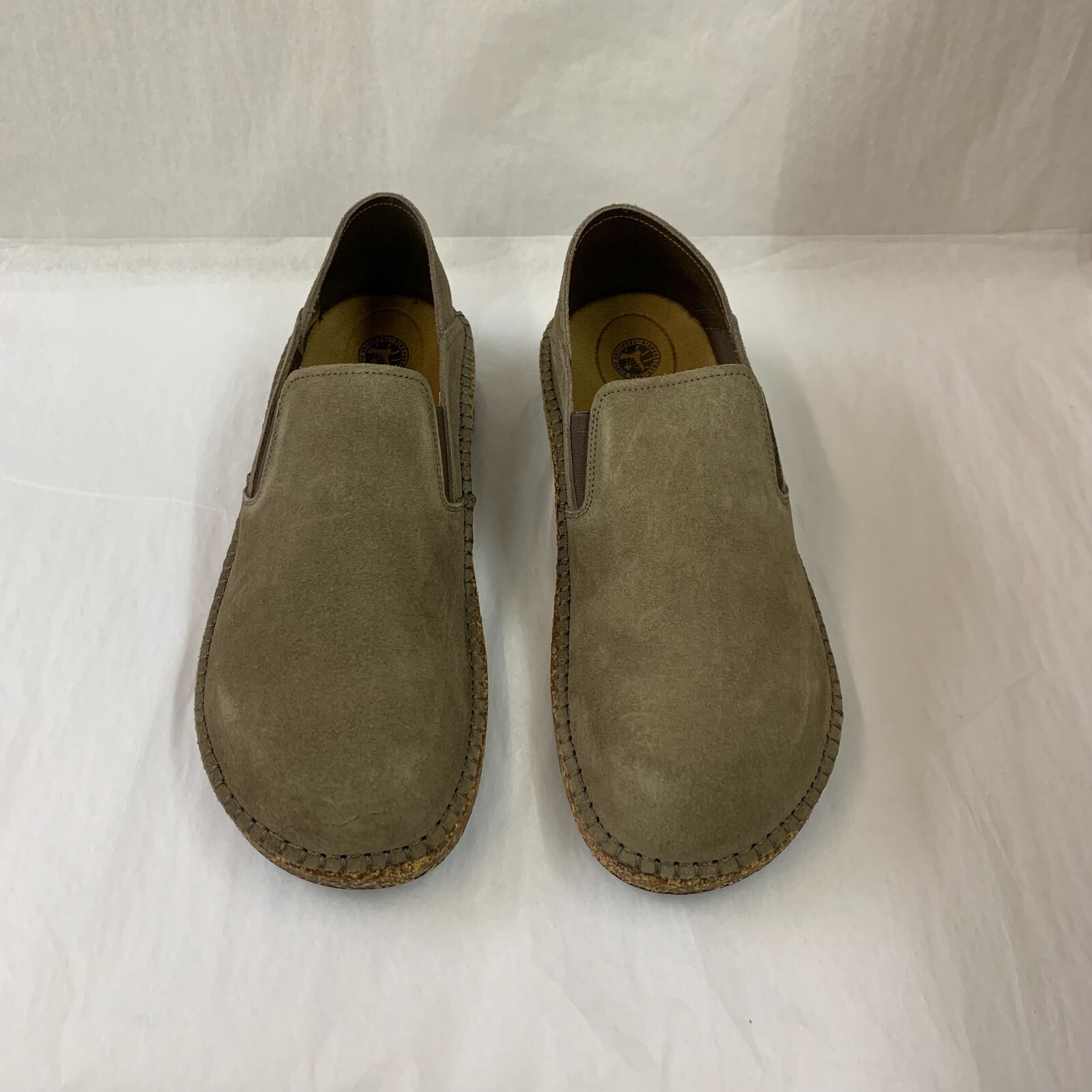 Birkenstock New w/o Box Callan Gray Taupe Suede Leather Regular - Select Size