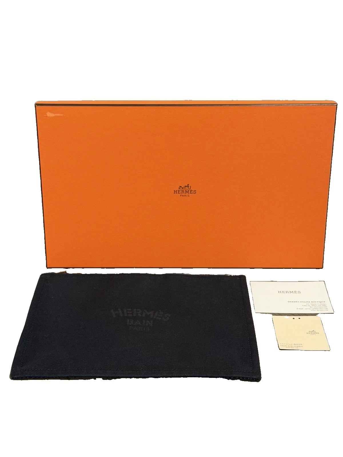 Hermès Bain Paris Black Canvas Clutch Hermès Bain Paris Black Canvas Clutch