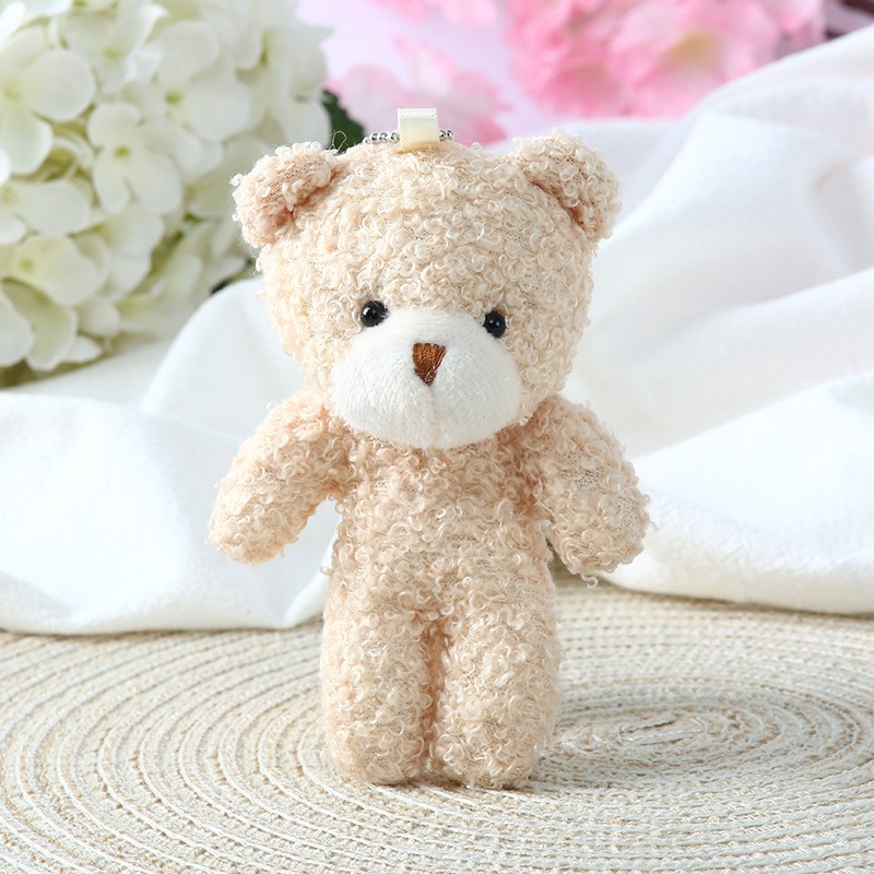 Cute Mini Teddy Bear Plush Toy Big Head Bear Pendant Children\'s Doll for Gift