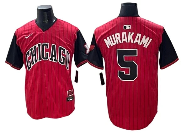 Chicago White Sox #5 Munetaka Murakami Red Black City Connect Limited - Men's*