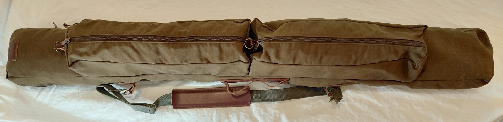 Vintage ORVIS Battenkill Canvas/ Leather Fly Fishing Rod Case / Tote EUC