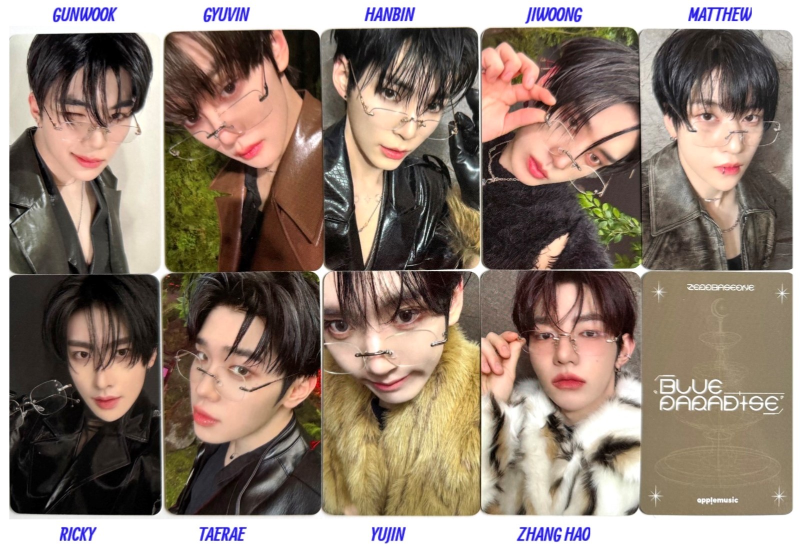 ZB1 ZEROBASEONE BLUE PARADISE PHOTOCARD -APPLE -KTOWN 4U -WITHMUU (select)
