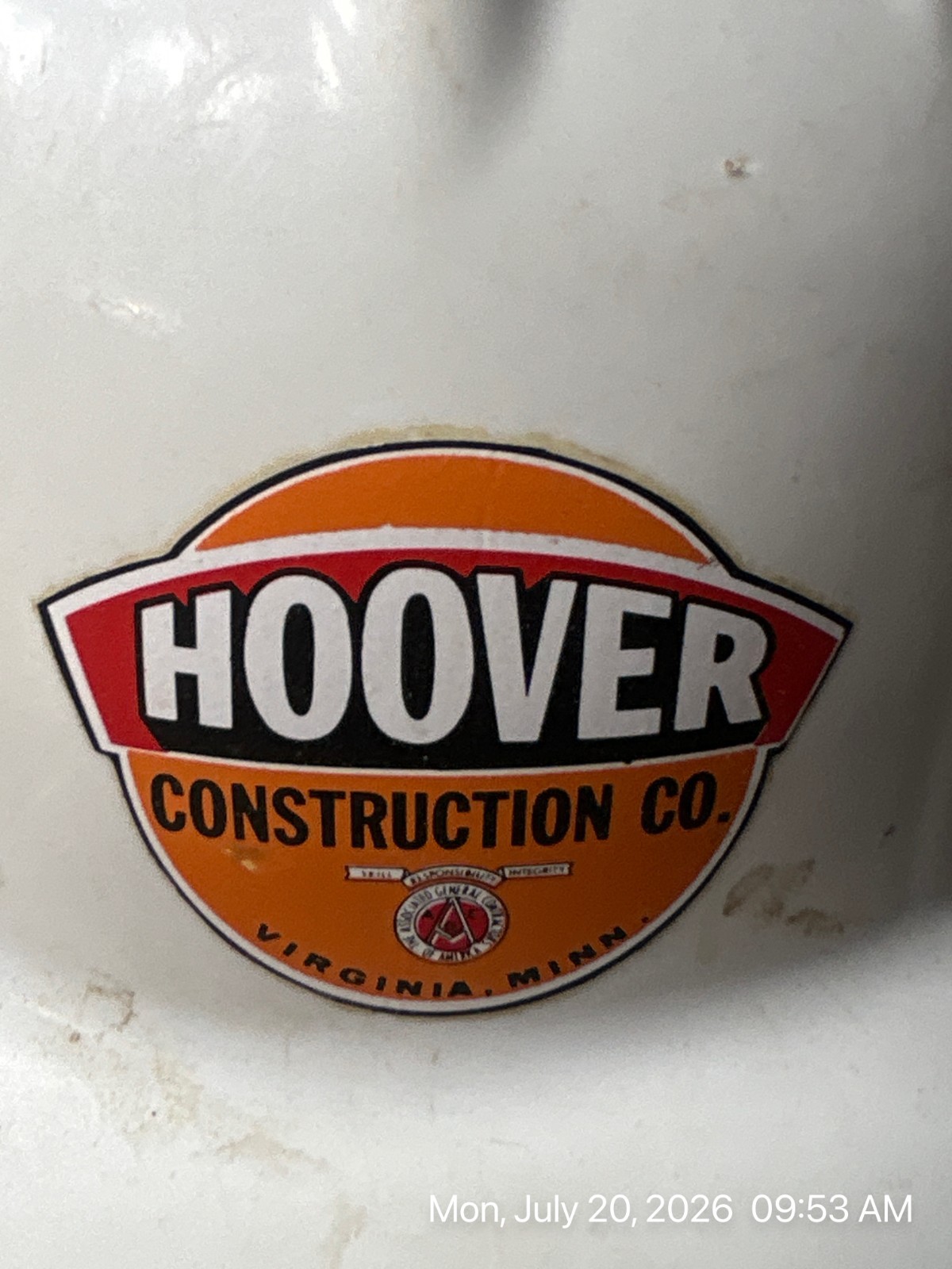 vtg hard boiled bullard ribbed hard hat helmet Hoover Virginia Iron range Minn