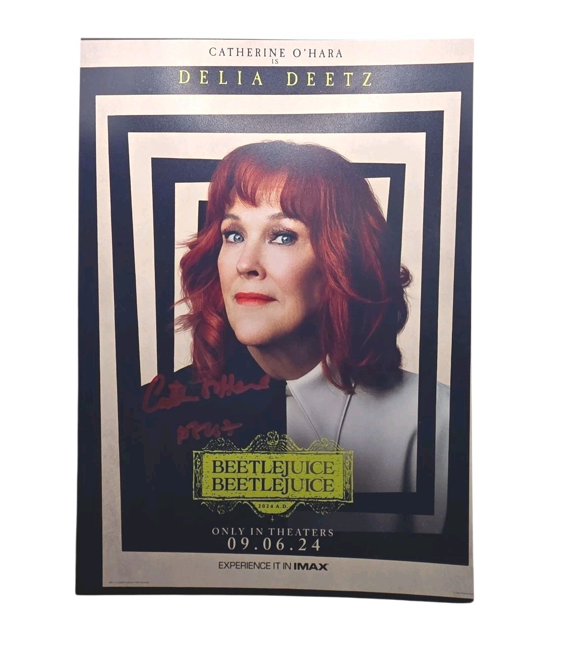 Catherine O\'Hara Signed Beetlejuice 2024 Poster Promo Photo 8x12 Autographed COA Catherine O\'Hara Signed Beetlejuice 2024 Poster Promo Photo 8x12 Autographed COA
