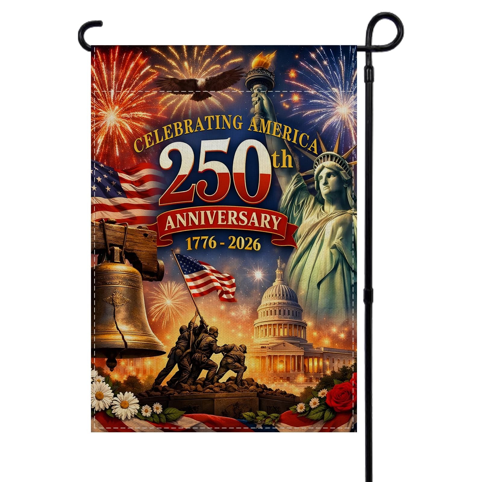 250th Anniversary USA Garden Flag 1776-2026 250 Years of Birthday America Decor 250th Anniversary USA Garden Flag 1776-2026 250 Years of Birthday America Decor