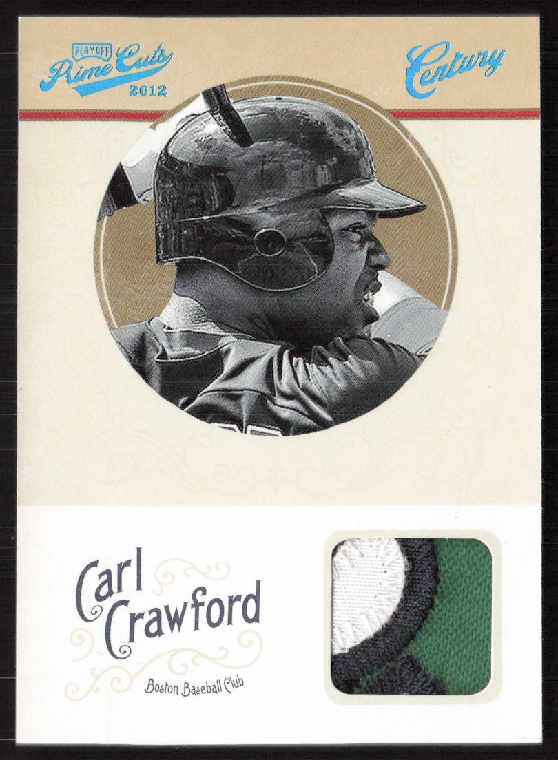 Carl Crawford 2012 Playoff Prime Cuts Century Platinum Patch /10 #12