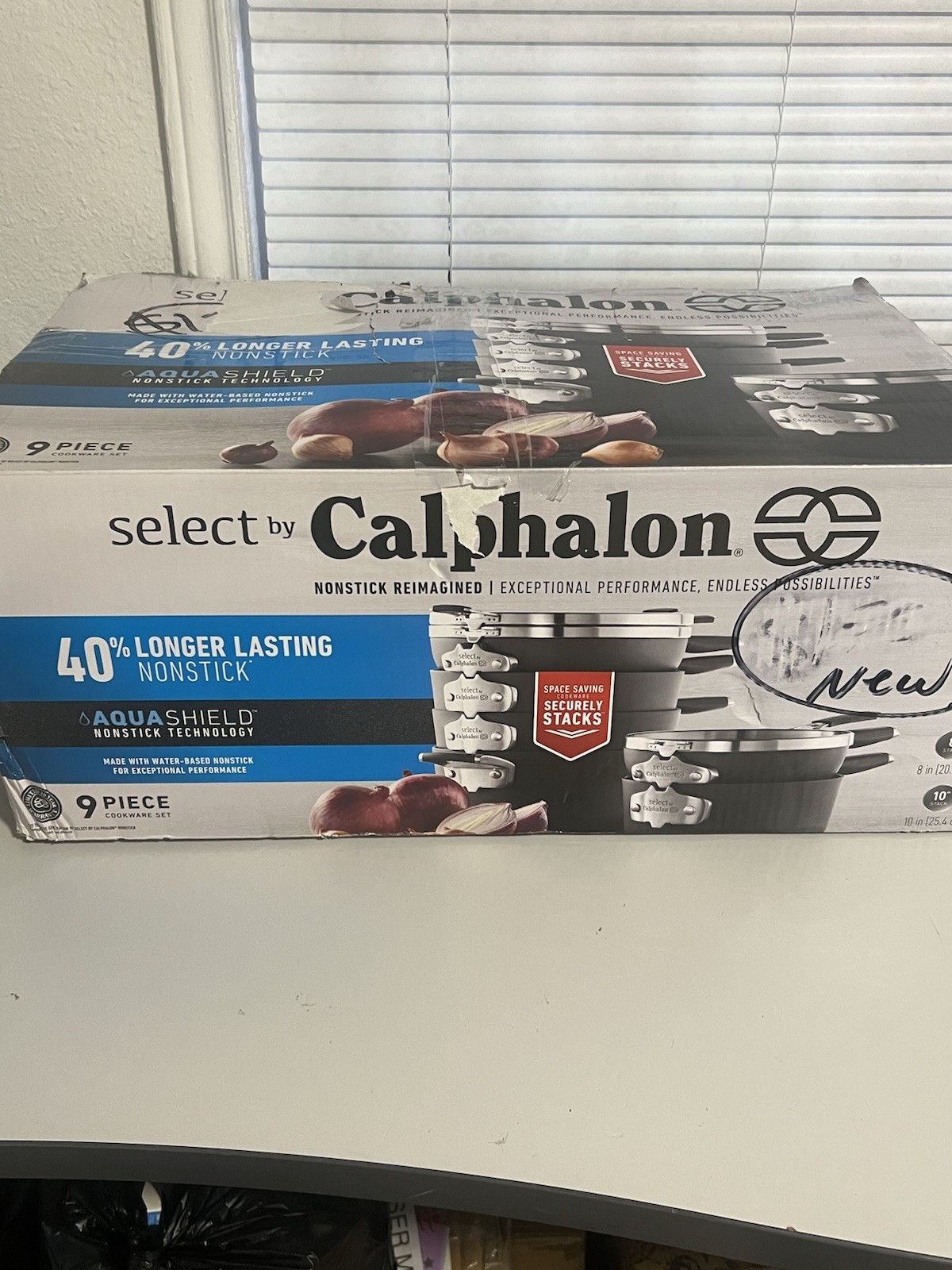 Select by Calphalon with AquaShield Nonstick 9pc Space-Saving Cookware Set