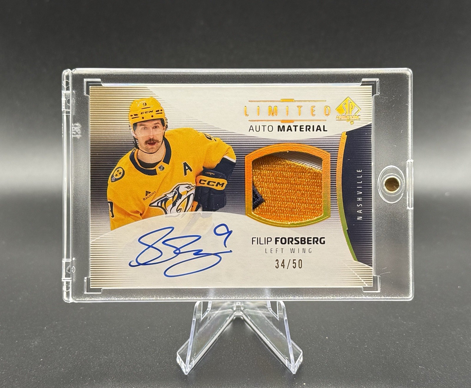 2025-26 SP Authentic Filip Forsberg Limited Auto Material Patch Auto /50 #98