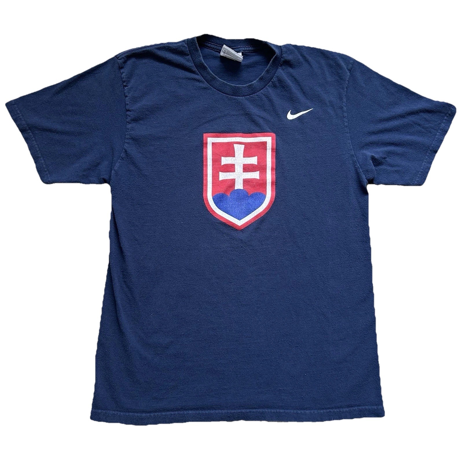 Vintage Slovakia Team Nike Hockey Jersey Tee Shirt Mens Medium 00s Y2K Soccer