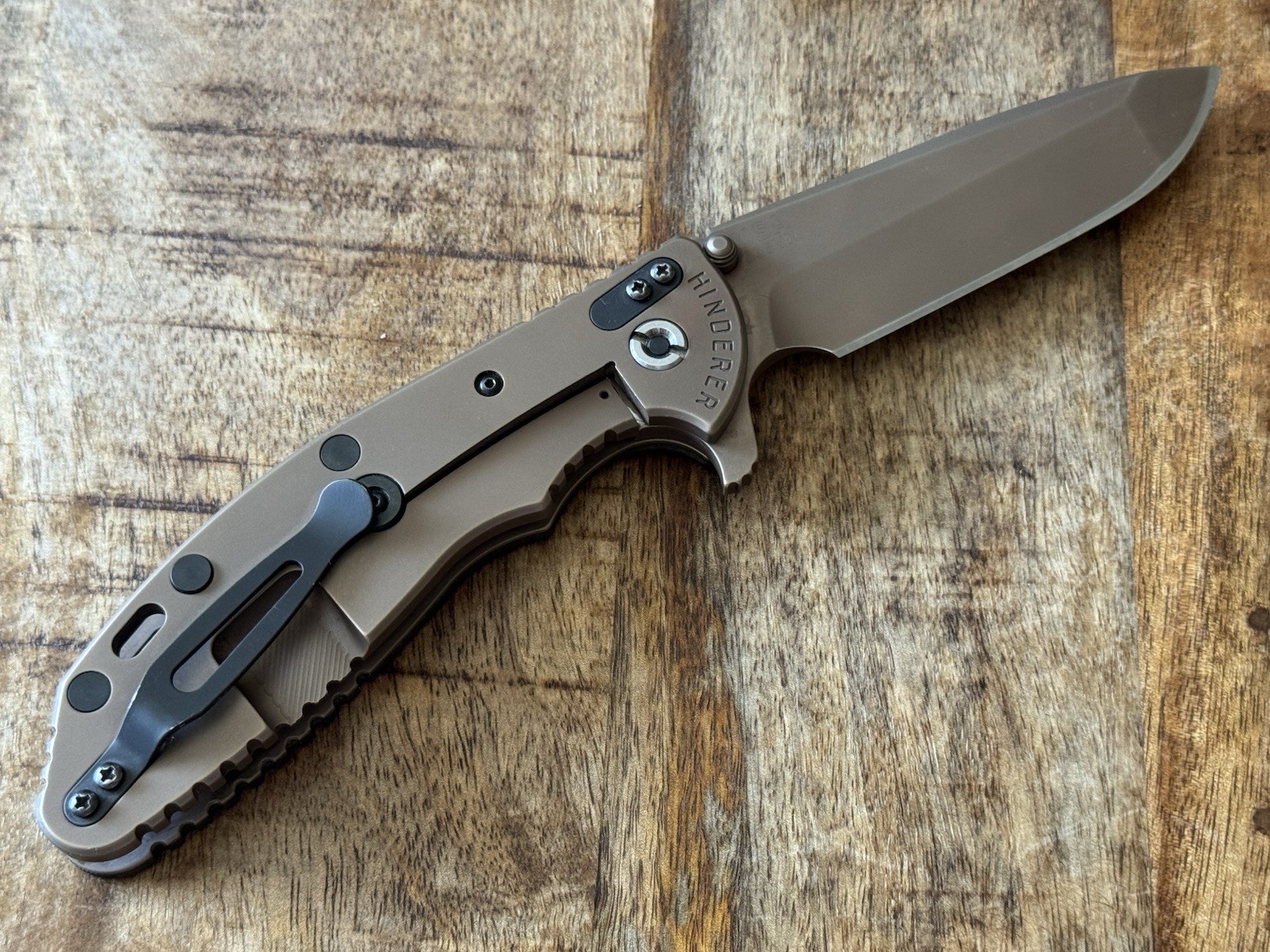 Rick Hinderer Knife XM-24 4” S35VN Spanto Bronze Carbon Fiber Scale Pre-Tri-Way