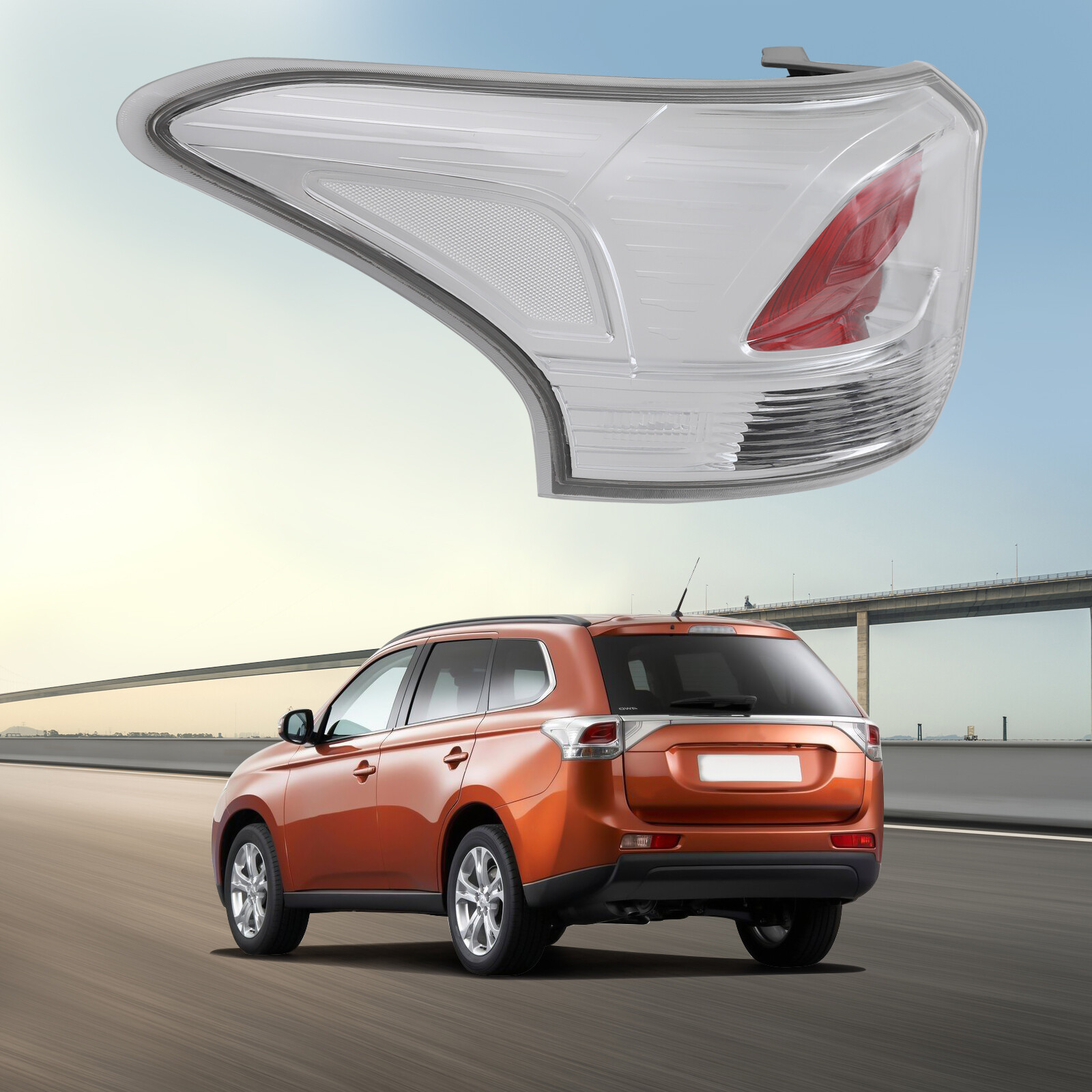 Left Halogen Tail Light Driver Side Rear Lamp For 2013-2015 Mitsubishi Outlander