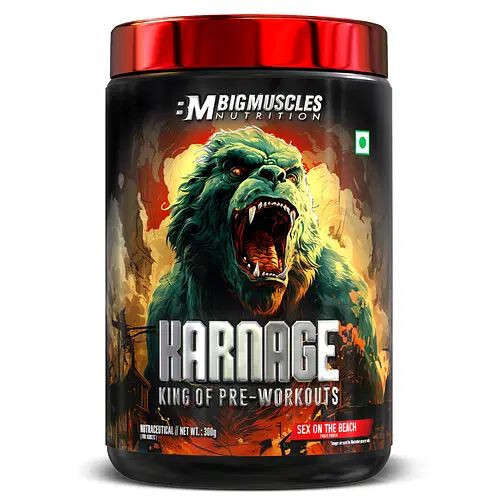 big muscle karnage pre workout 60 serving sex on the beach