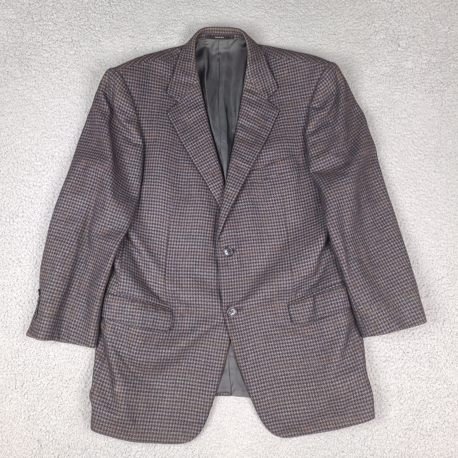 Eremenegildo Zegna Jacket Blazer Mens 44 US 52 Cashmere Silk Houndstooth Italy Eremenegildo Zegna Jacket Blazer Mens 44 US 52 Cashmere Silk Houndstooth Italy