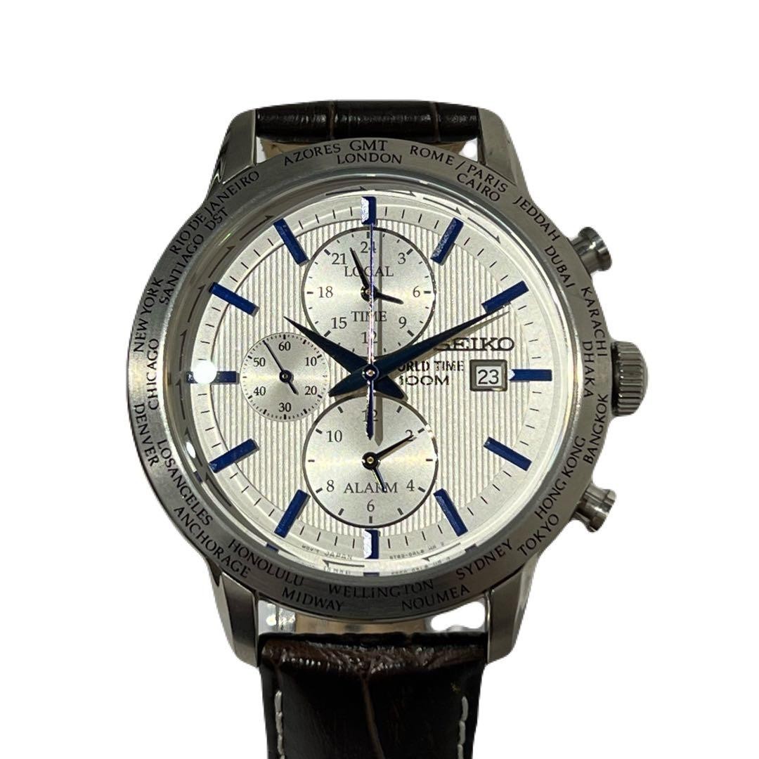 SEIKO 5T82 0AK0 World Time Working Item