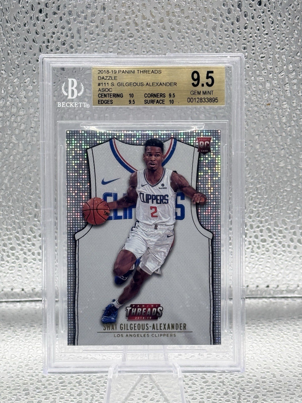 2018-19 Panini Threads Shai Gilgeous-Alexander RC Dazzle #111 BGS 9.5