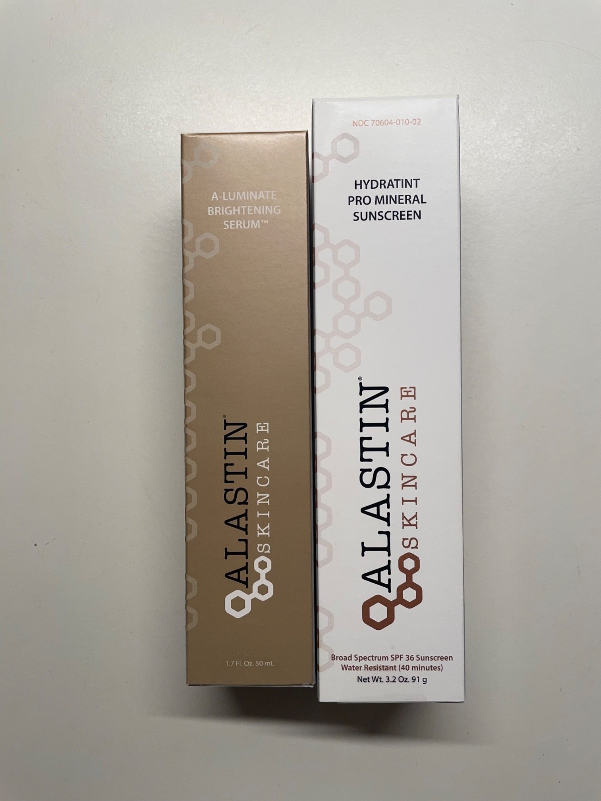 Alastin A-Luminate Brightening Serum and Mineral Sunscreen Alastin A-Luminate Brightening Serum and Mineral Sunscreen