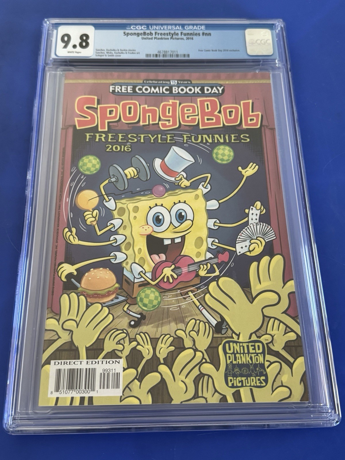 SpongeBob Freestyle Funnies #1 CGC 9.8 FCBD United Plankton Pictures COMIC 2016 SpongeBob Freestyle Funnies #1 CGC 9.8 FCBD United Plankton Pictures COMIC 2016