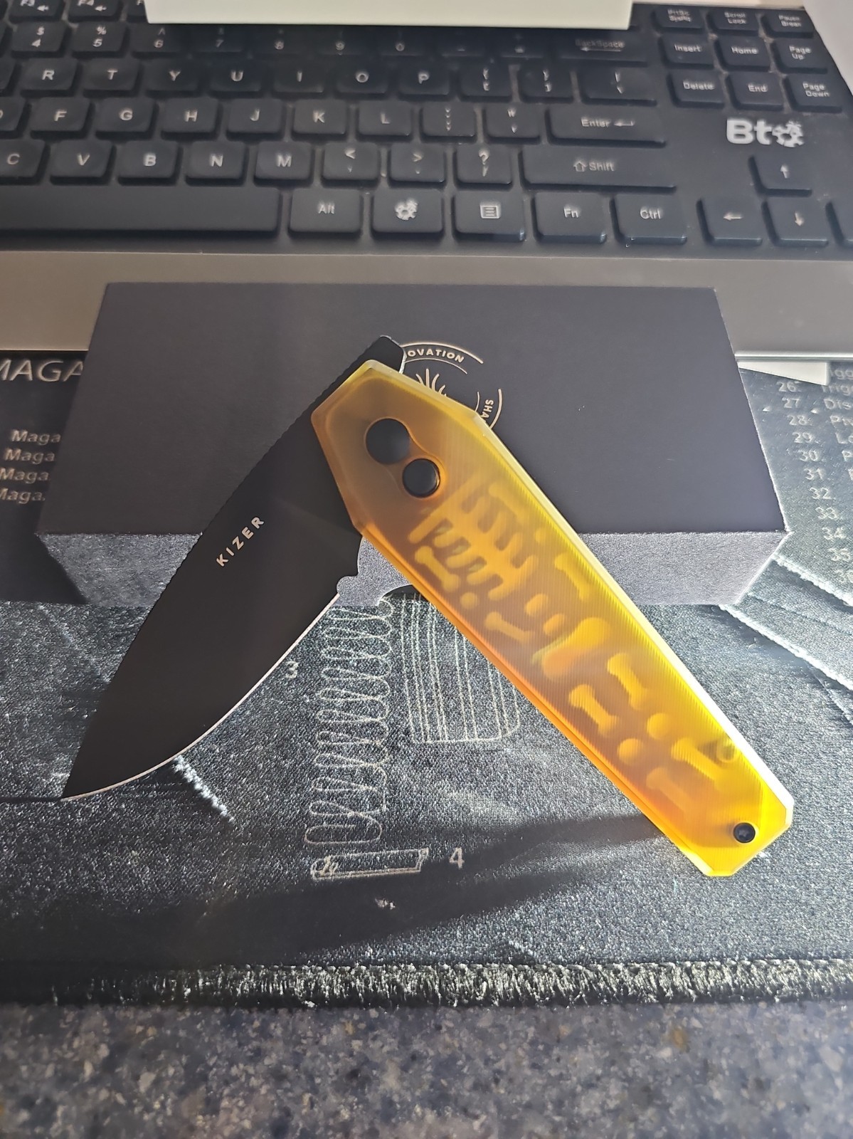 Kizer Tomb Drop Point Folding Pocket Knife Nitro-V Blade PEI Handle - New Kizer Tomb Drop Point Folding Pocket Knife Nitro-V Blade PEI Handle - New