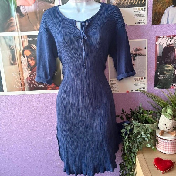 Boho Zara Trafaluc Navy Dress Size M