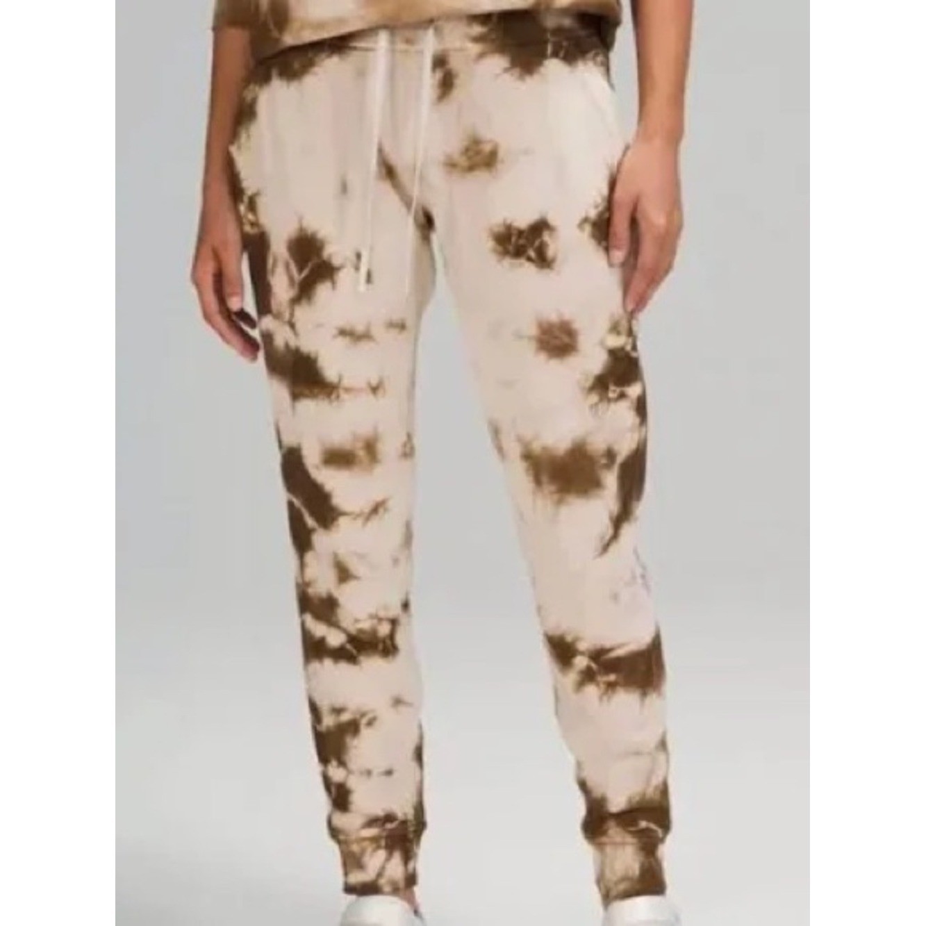 Lululemon Warm Down Jogger Womens 8 Earth Dye Sand Brown Tie Dye