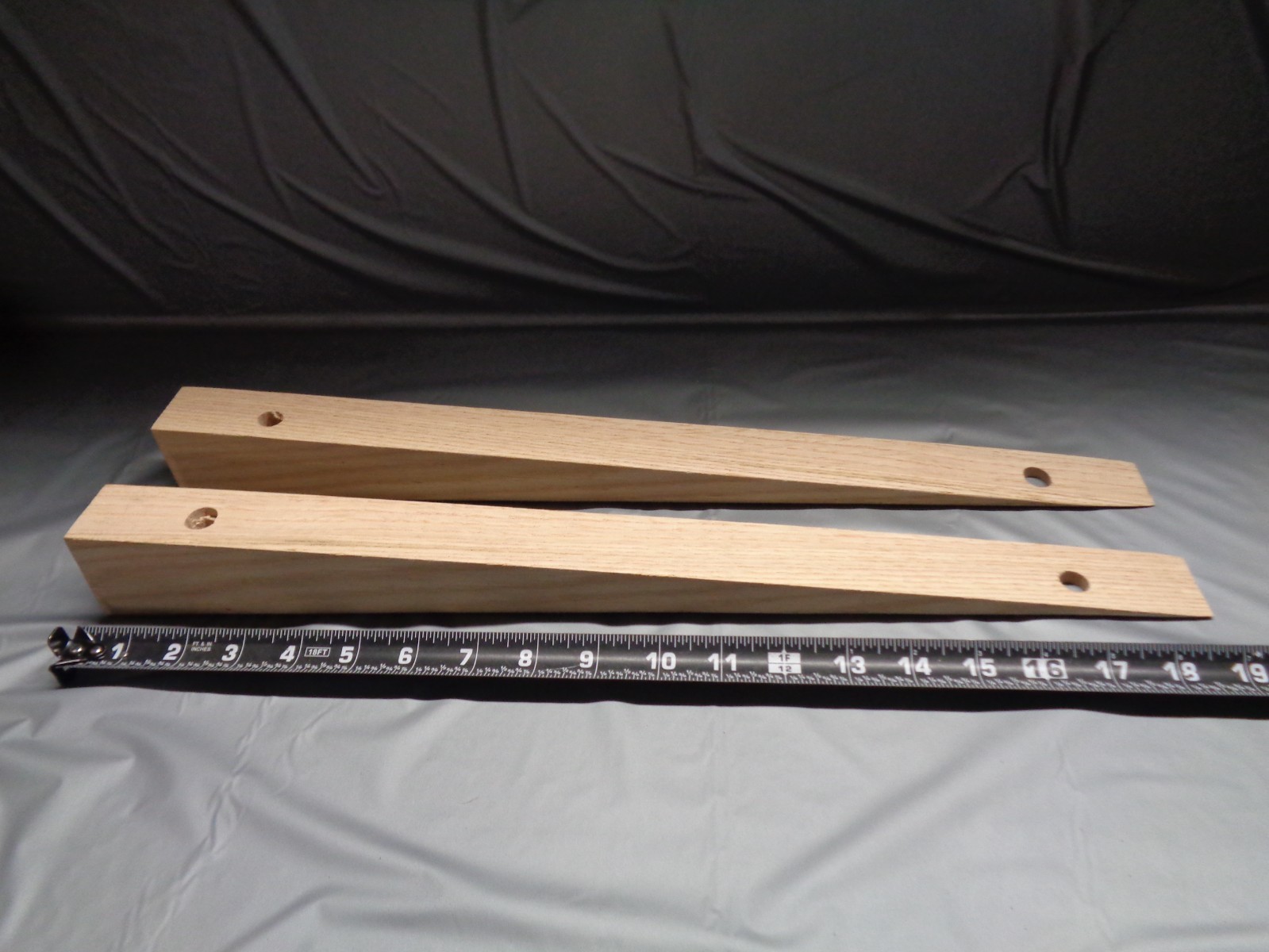 PAIR - Oak Wood Wheelbarrow Handle Wedges - 19\ PAIR - Oak Wood Wheelbarrow Handle Wedges - 19\