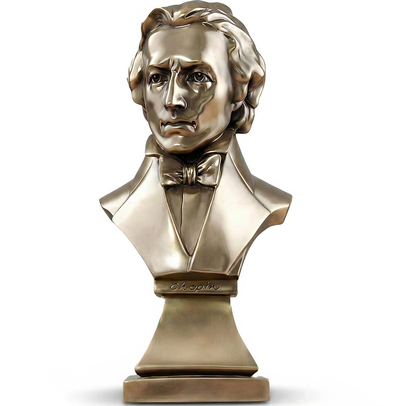 Frederic Chopin Bust Statue, Bronze-Tone Resin Sculpture, 11.5 Inch | 5 x 4.5...