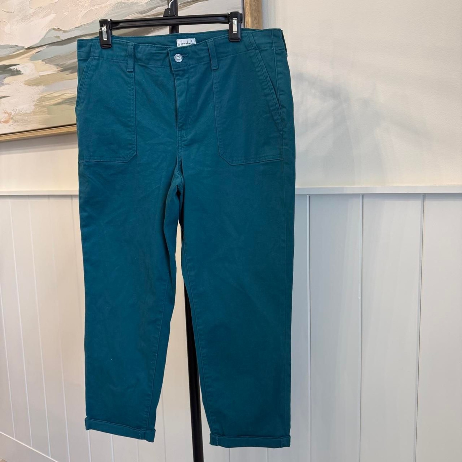 Wonderly Women\'s Green and Blue Trousers