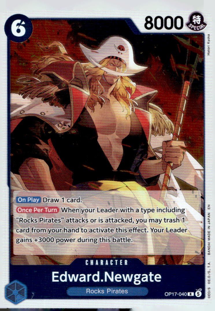 Edward.Newgate (040) OP17-040 The World\'s Strongest Warriors One Piece Foil NM