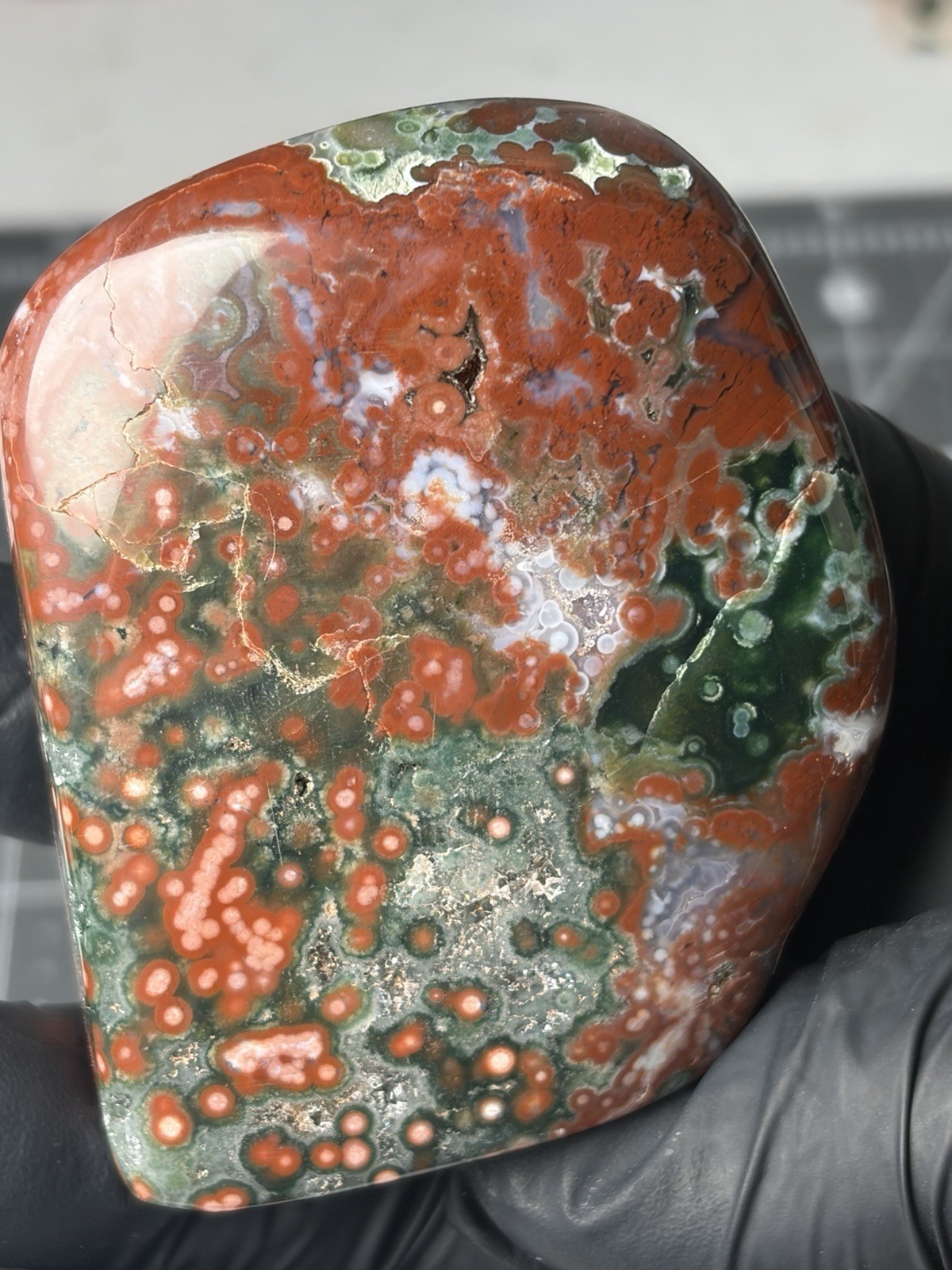 Beautiful Red Ocean Jasper Old Stock Free Form Orbs Beautiful Red Ocean Jasper Old Stock Free Form Orbs