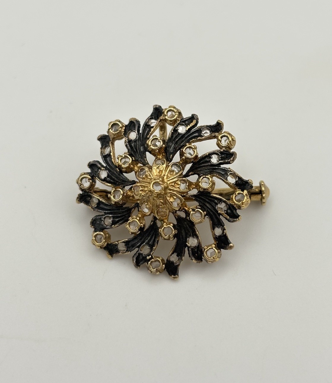 Antique Victorian White Sapphire + Sterling Silver Mourning Brooch Pin/Pendant Antique Victorian White Sapphire + Sterling Silver Mourning Brooch Pin/Pendant