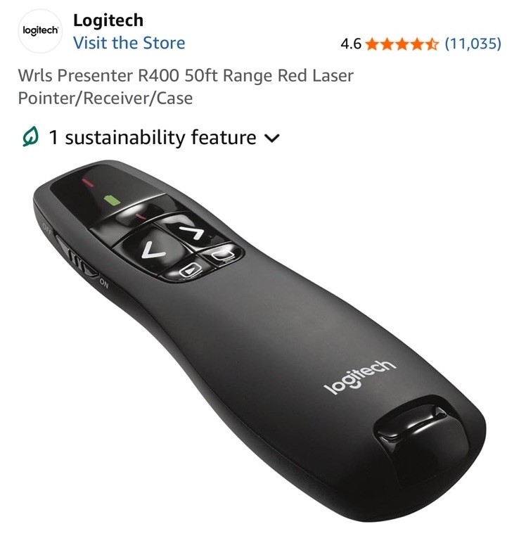 Logitech R400 Laser Presentation Remote Logitech R400 Laser Presentation Remote