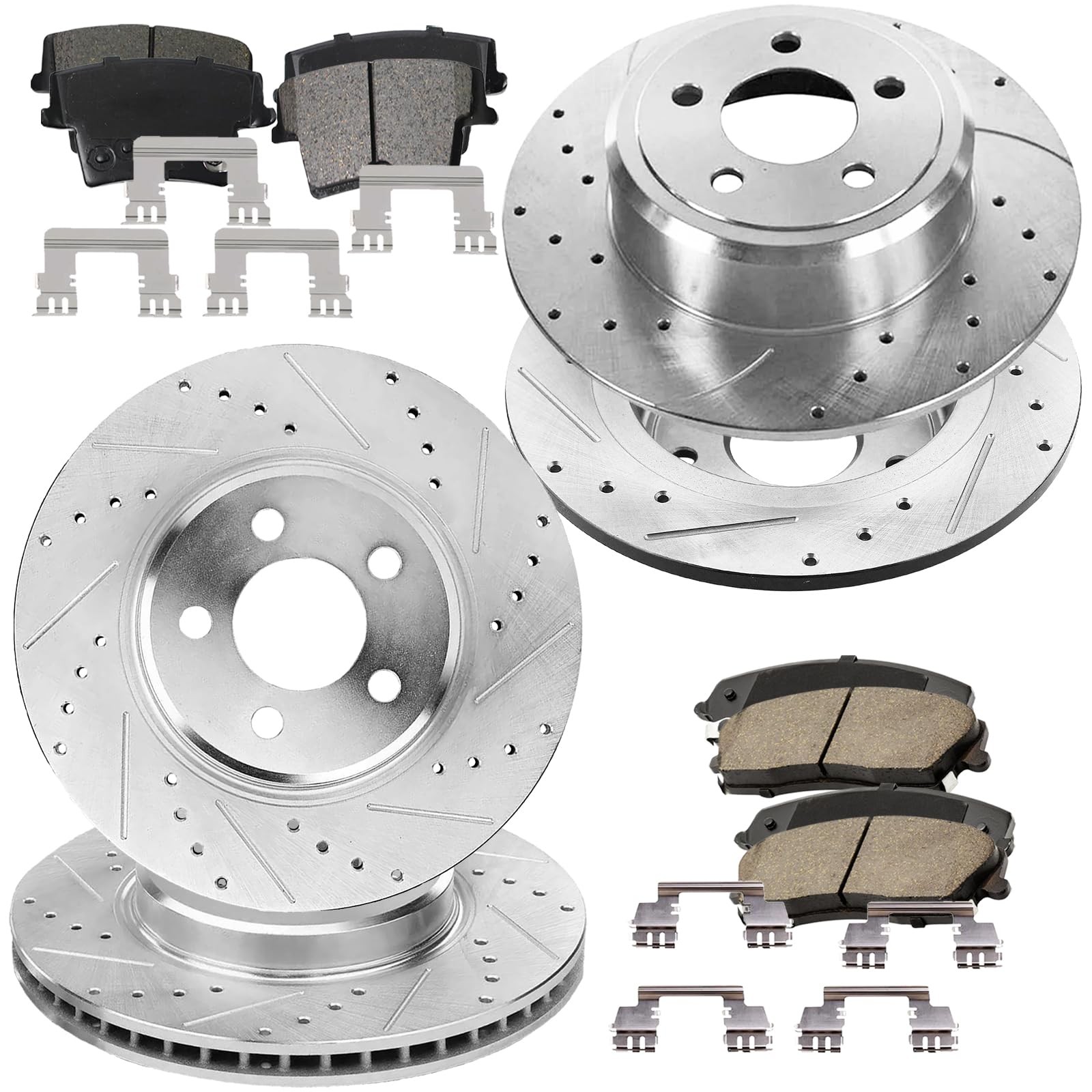 320mm Front and Rear Brake Kit Compatible with 06-18 Dodge Charger