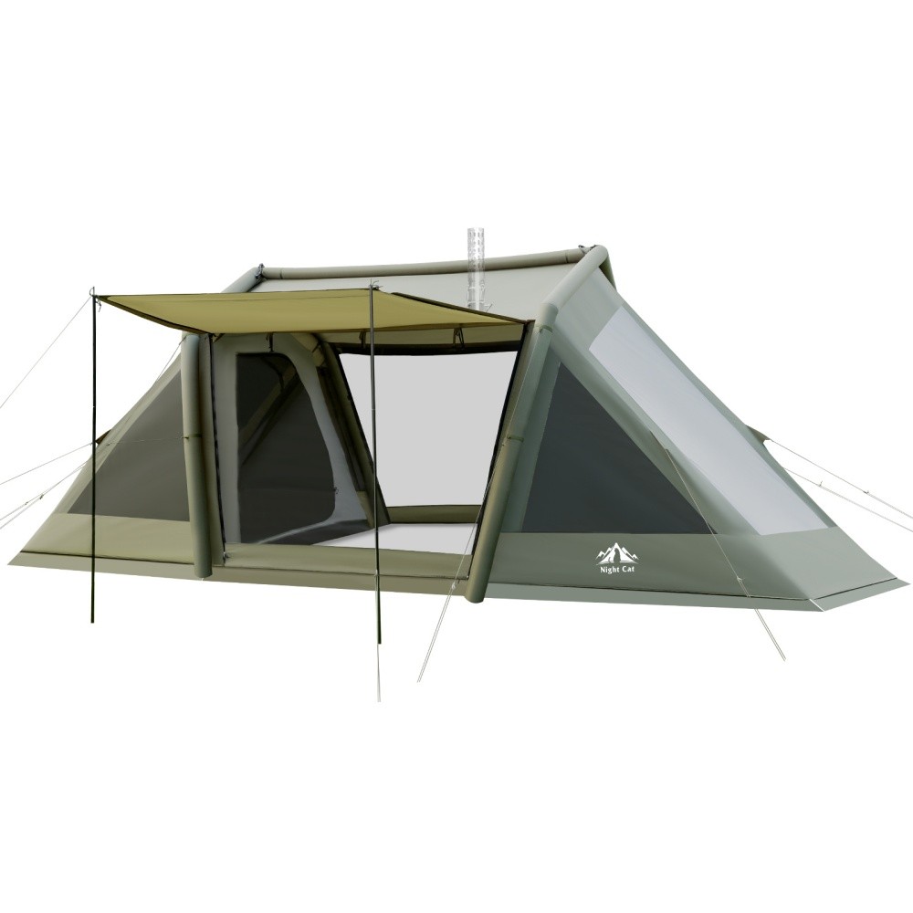 Night Cat Inflatable Family Tent Multi Room Large Family Camping Tent Easy Setup